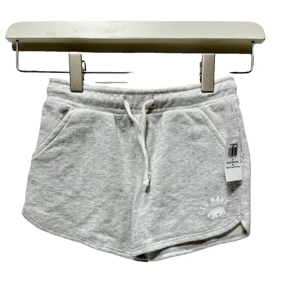 Girls Drawstring Lounge Shorts, Grey Size 4T, New Old Navy Baby Summer Boxers - Picture 2 of 7